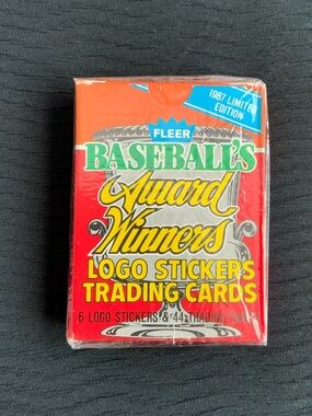 1987 Fleer Baseball's Award Winners Logo Stickers & Trading Cards set